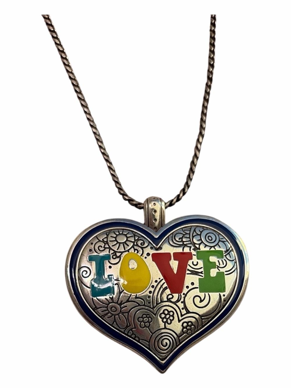 Brighton LOVE Heart Pendant Necklace - Multicolor Design
